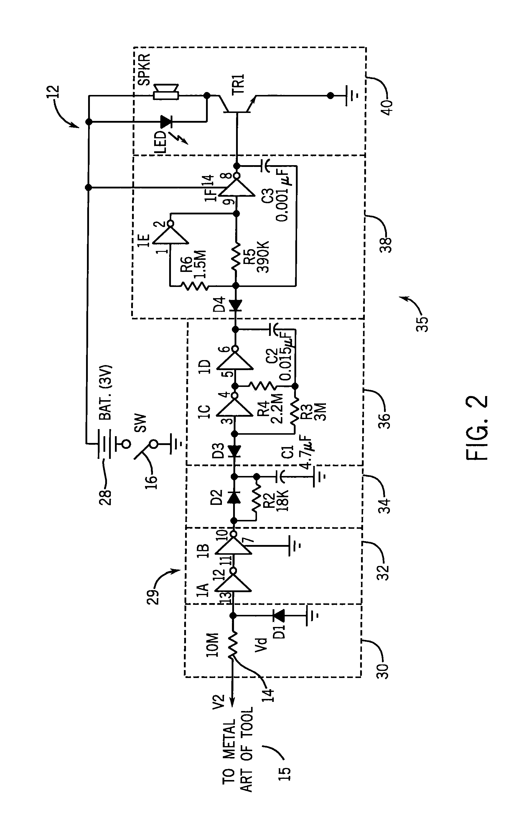 Voltage sensing hand tool