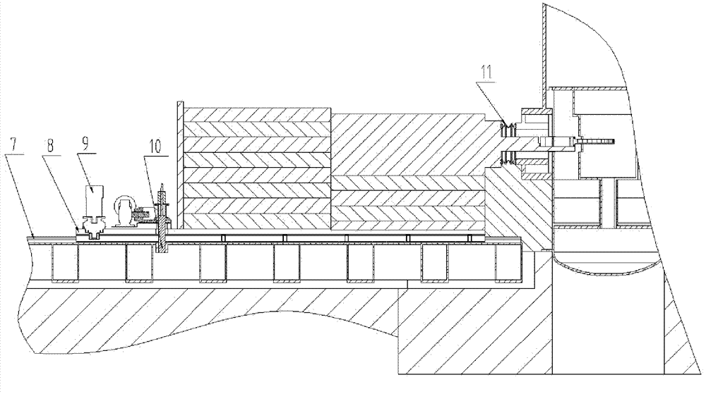 Propulsion device for spallation neutron source target vehicle