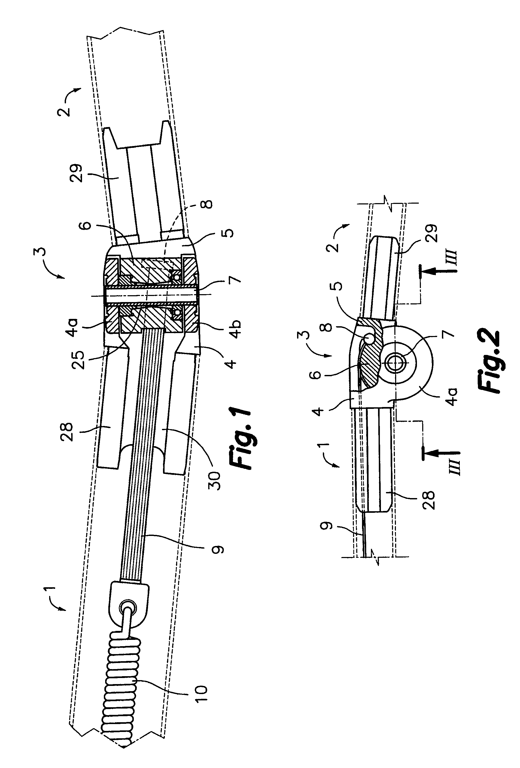 Articulation device for an awning elbow joint