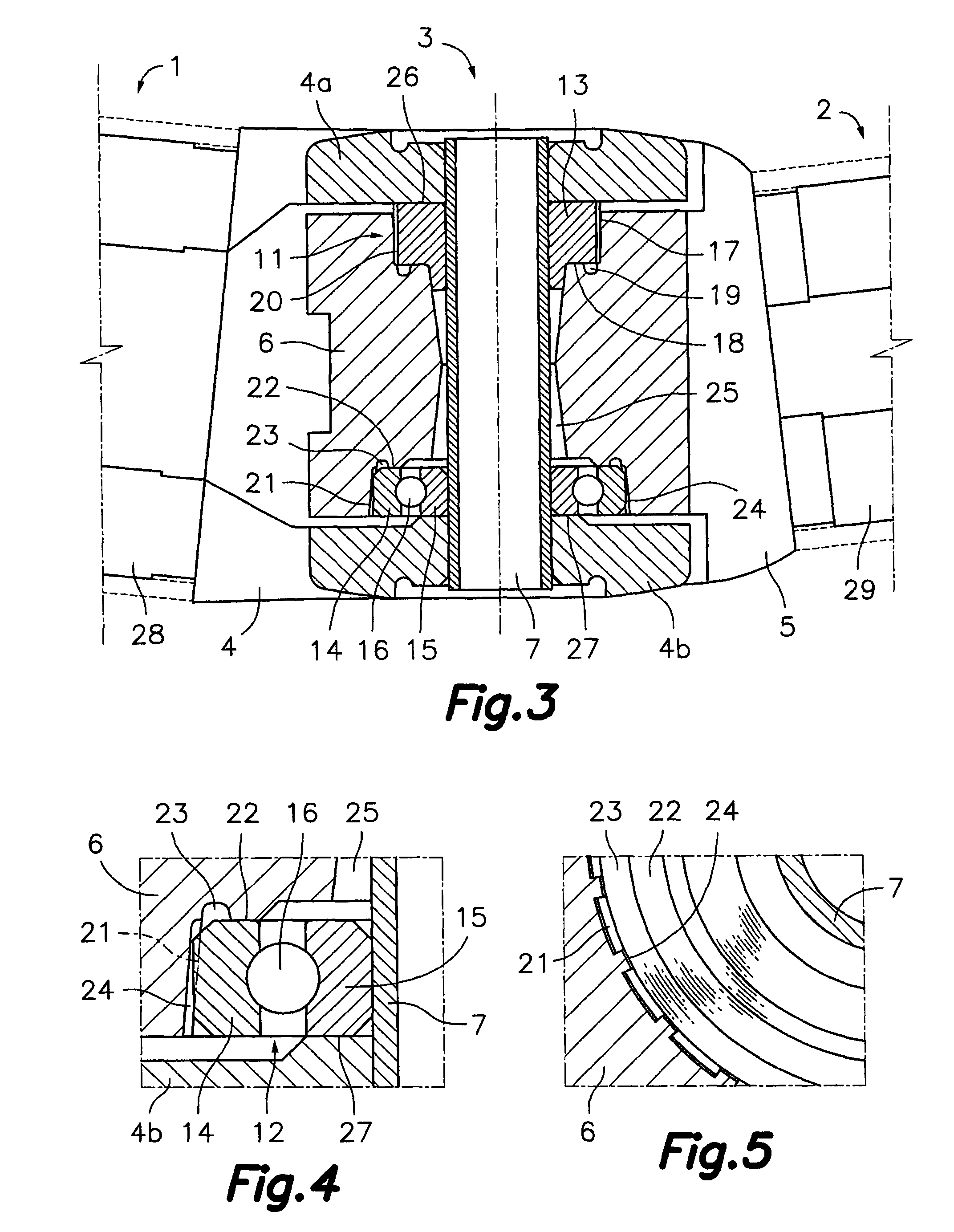 Articulation device for an awning elbow joint