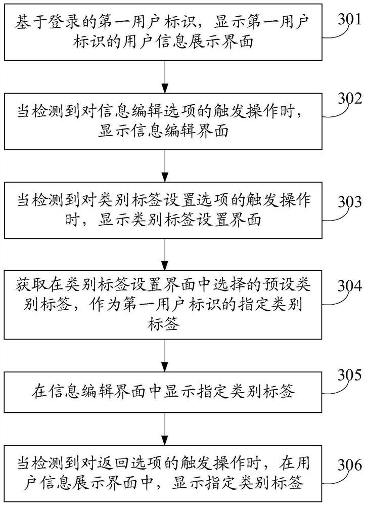 Category label display method, device, terminal and storage medium