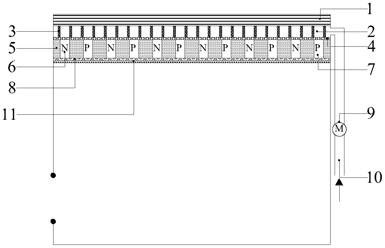 Radiant refrigeration roof