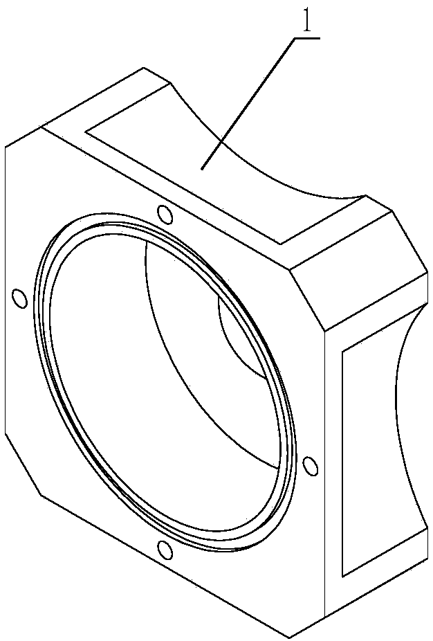 Inlet pressurizing type two-dimensional duplex piston pump