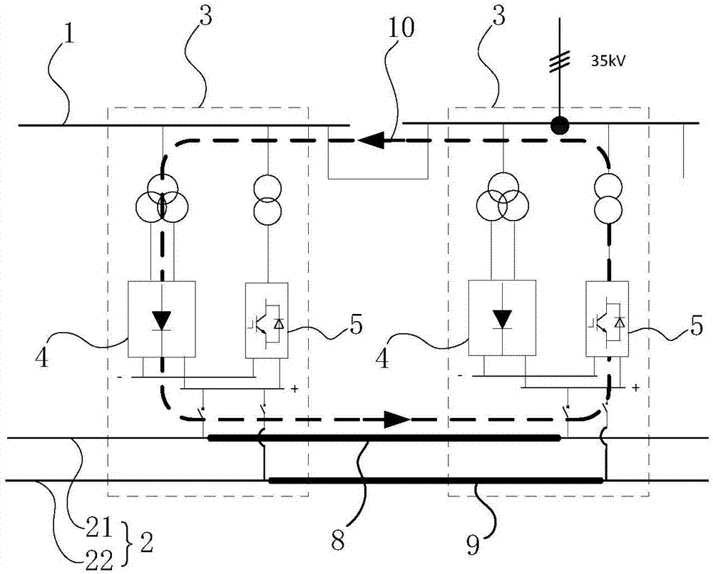 Catenary ice-melting system with self-cycling energy