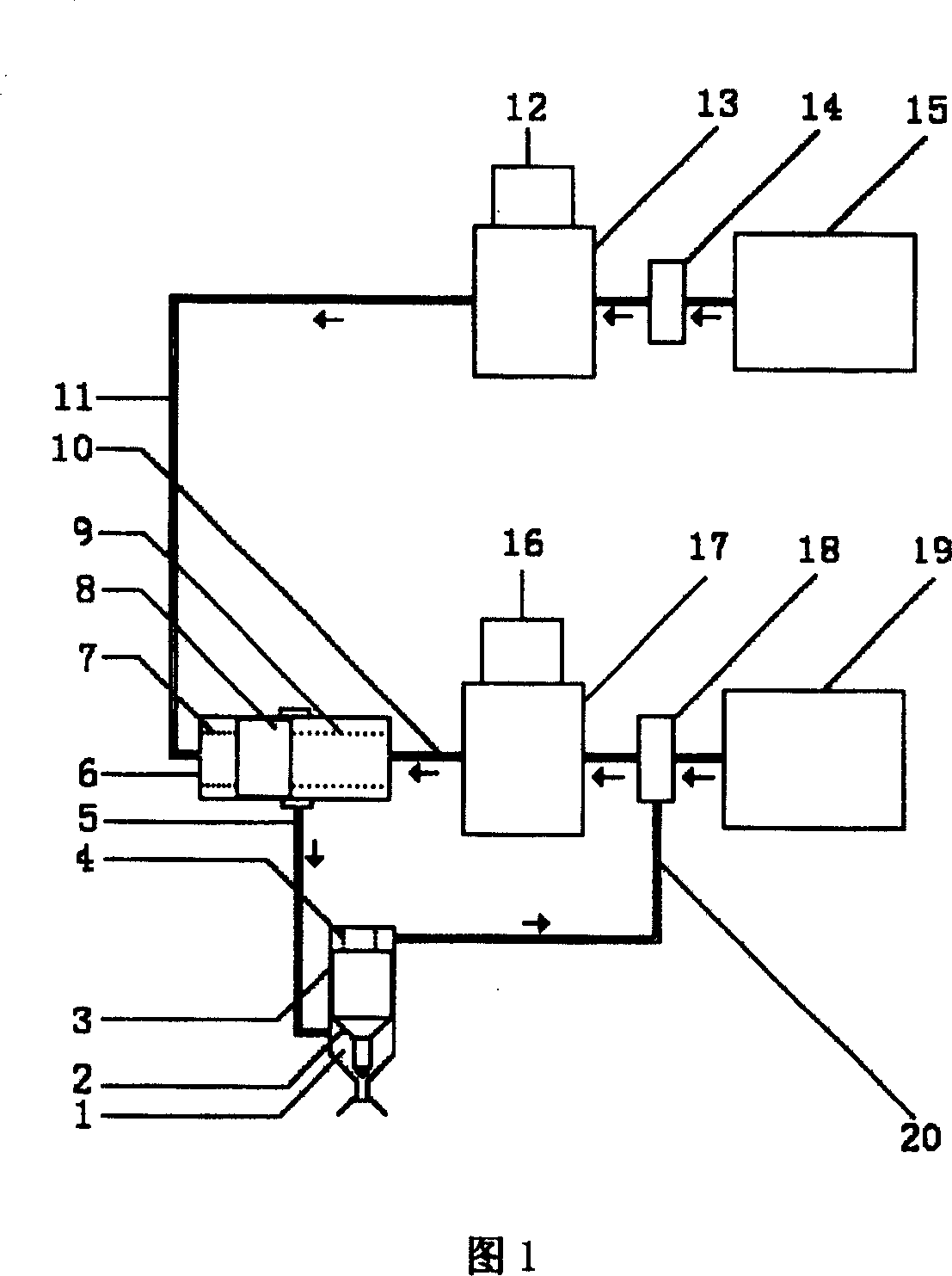 Injection system for two kinds of fuel of double fuel pump of diesel engine