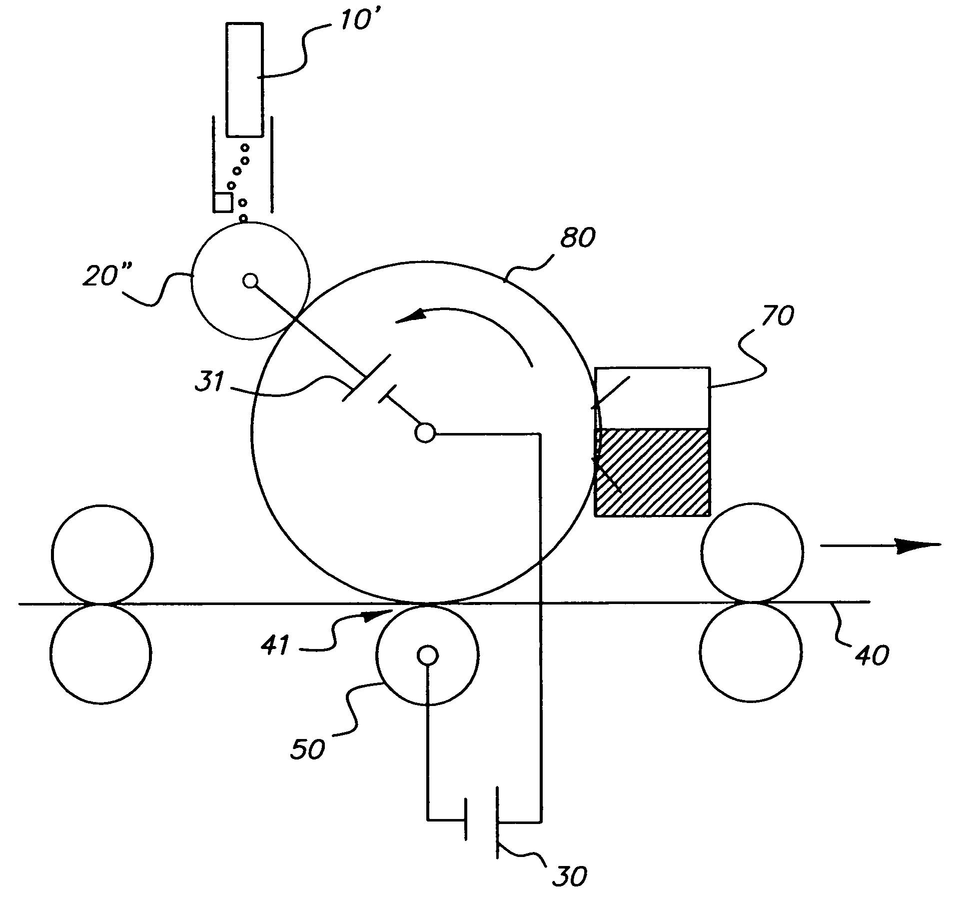 Method and apparatus for ink jet printing on patterned substrate