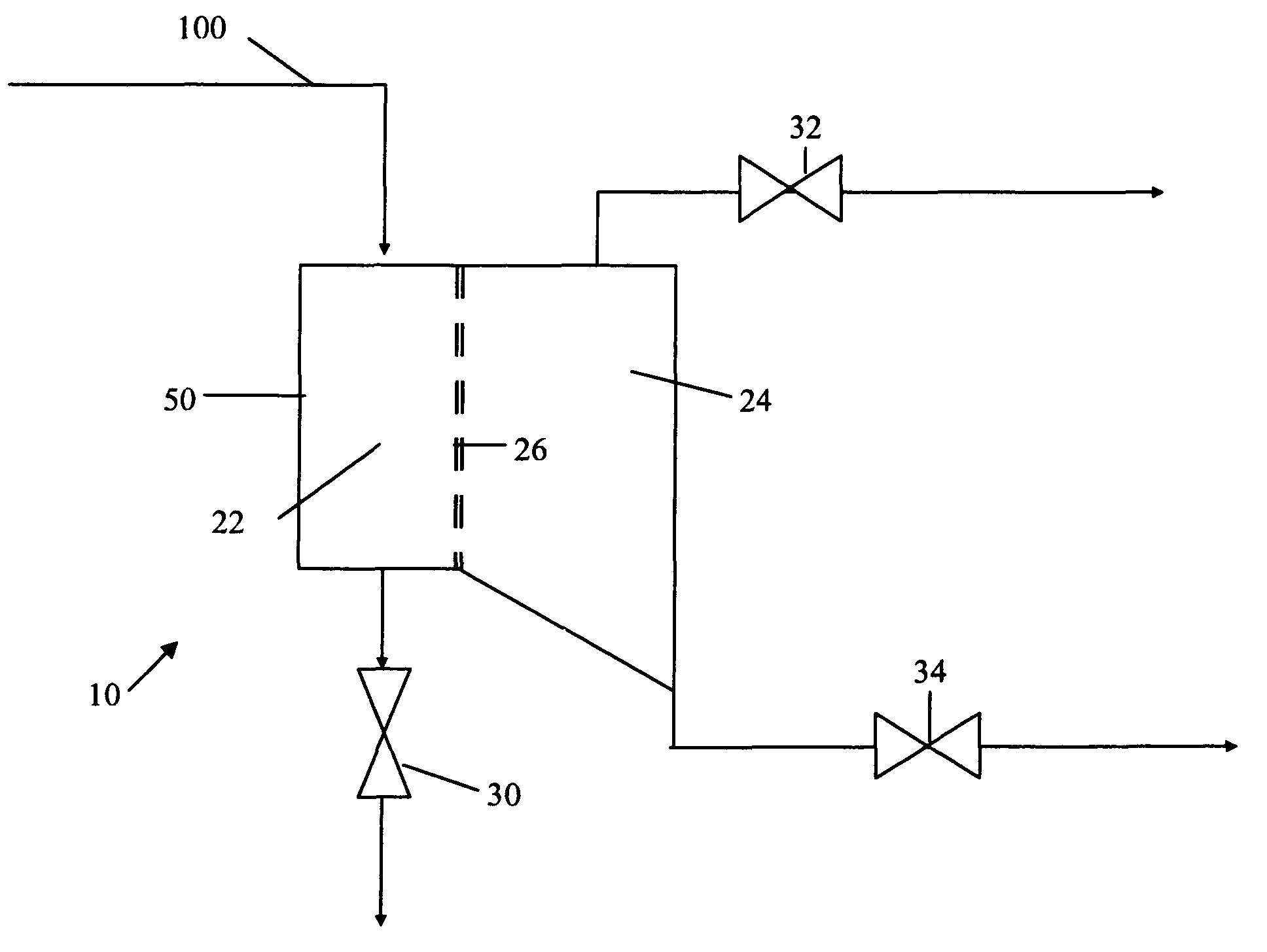 Process for separating components of a multi-component feed stream