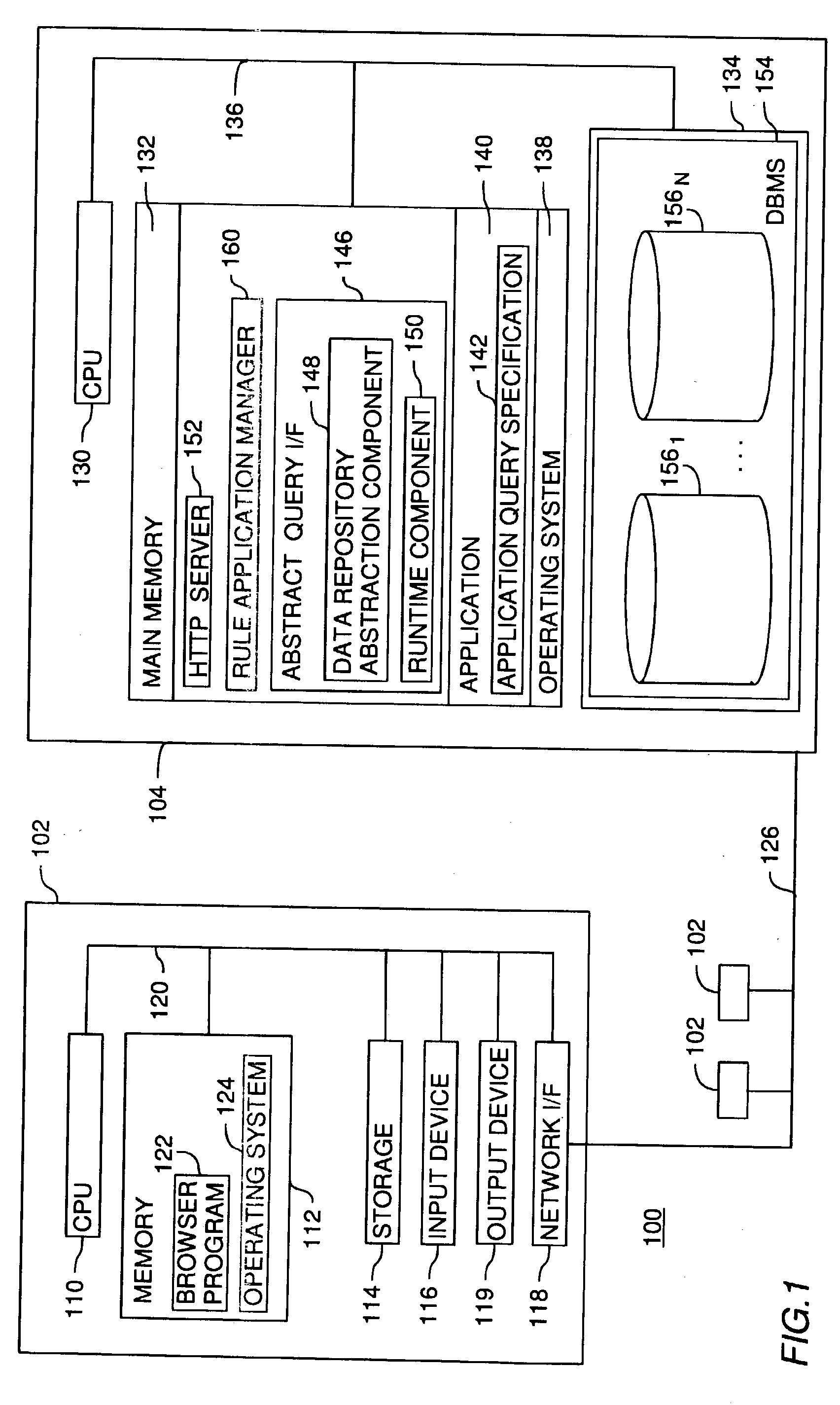 Rule application management in an abstract database