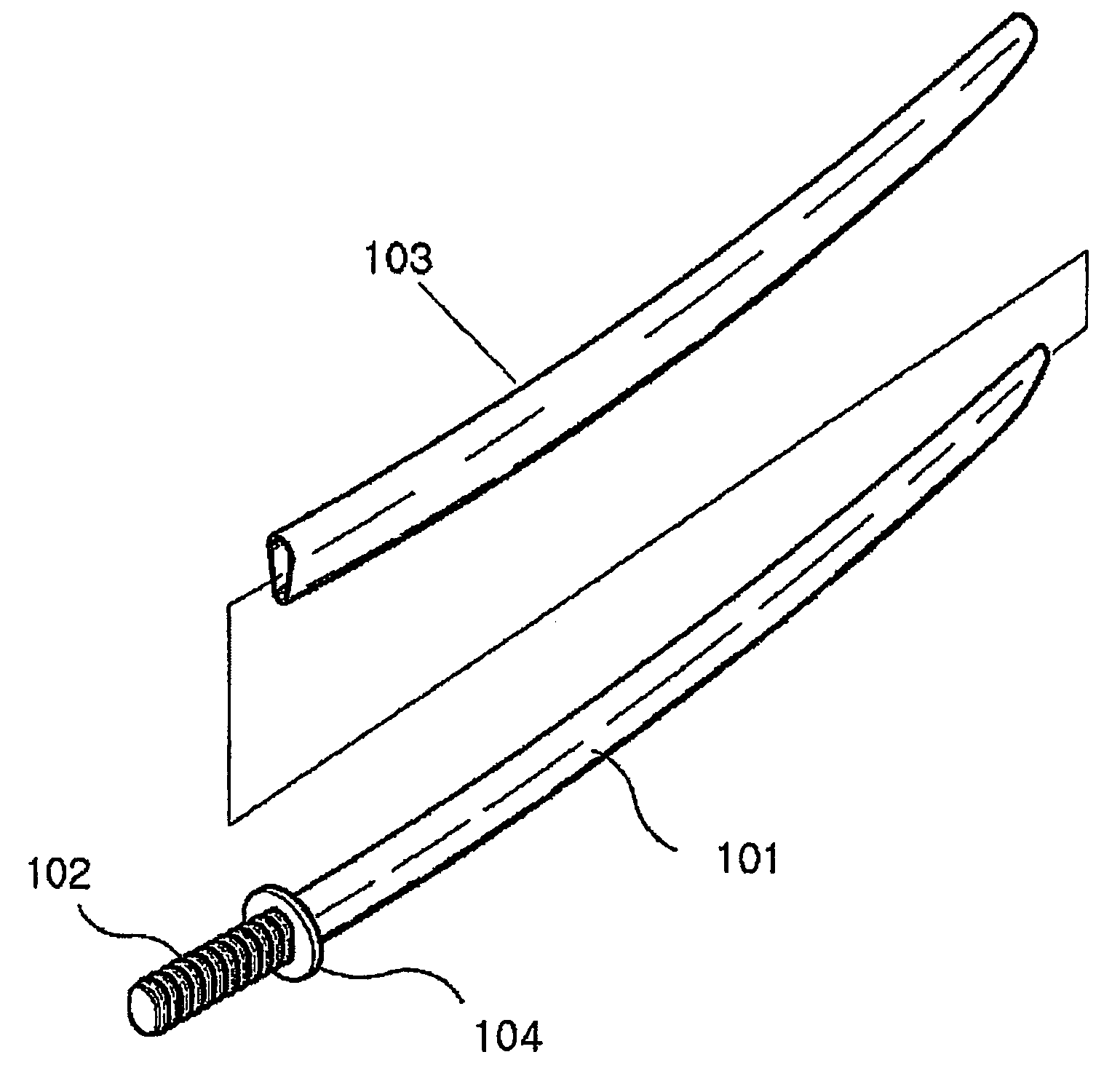 Fencing training sword