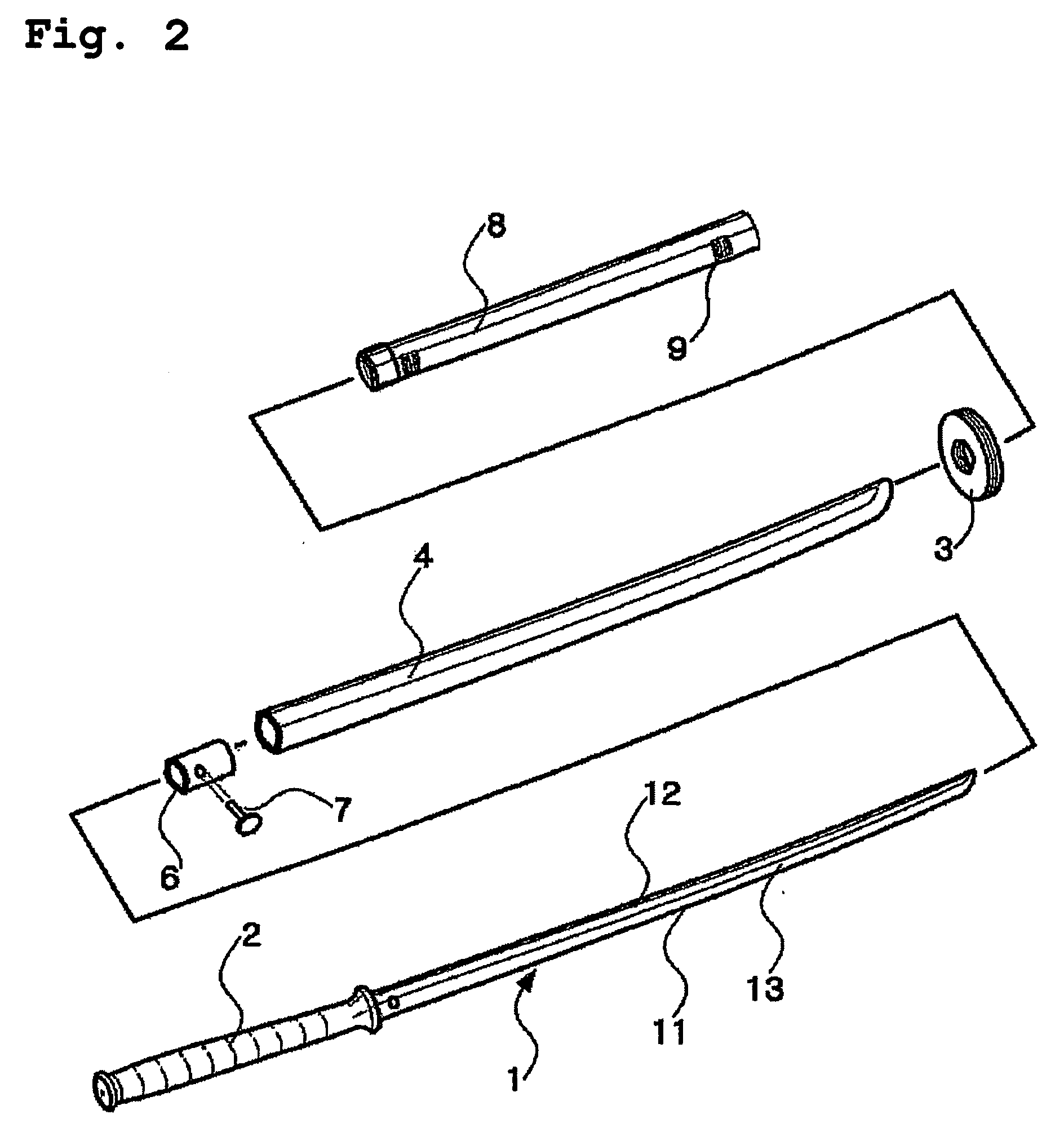 Fencing training sword