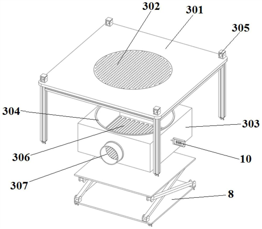 Multi-working-condition adjustable vertical vortex ventilation testing device