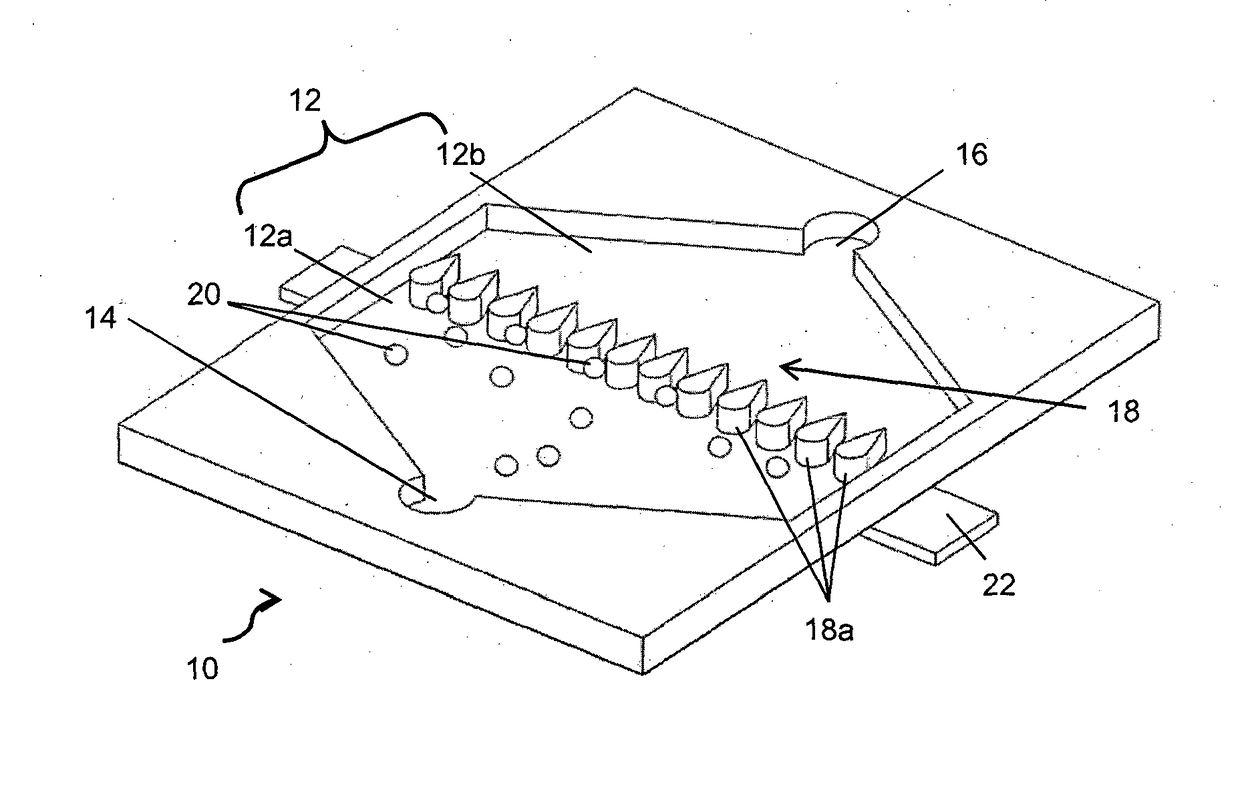 A method and device for concentrating particles in a fluid sample