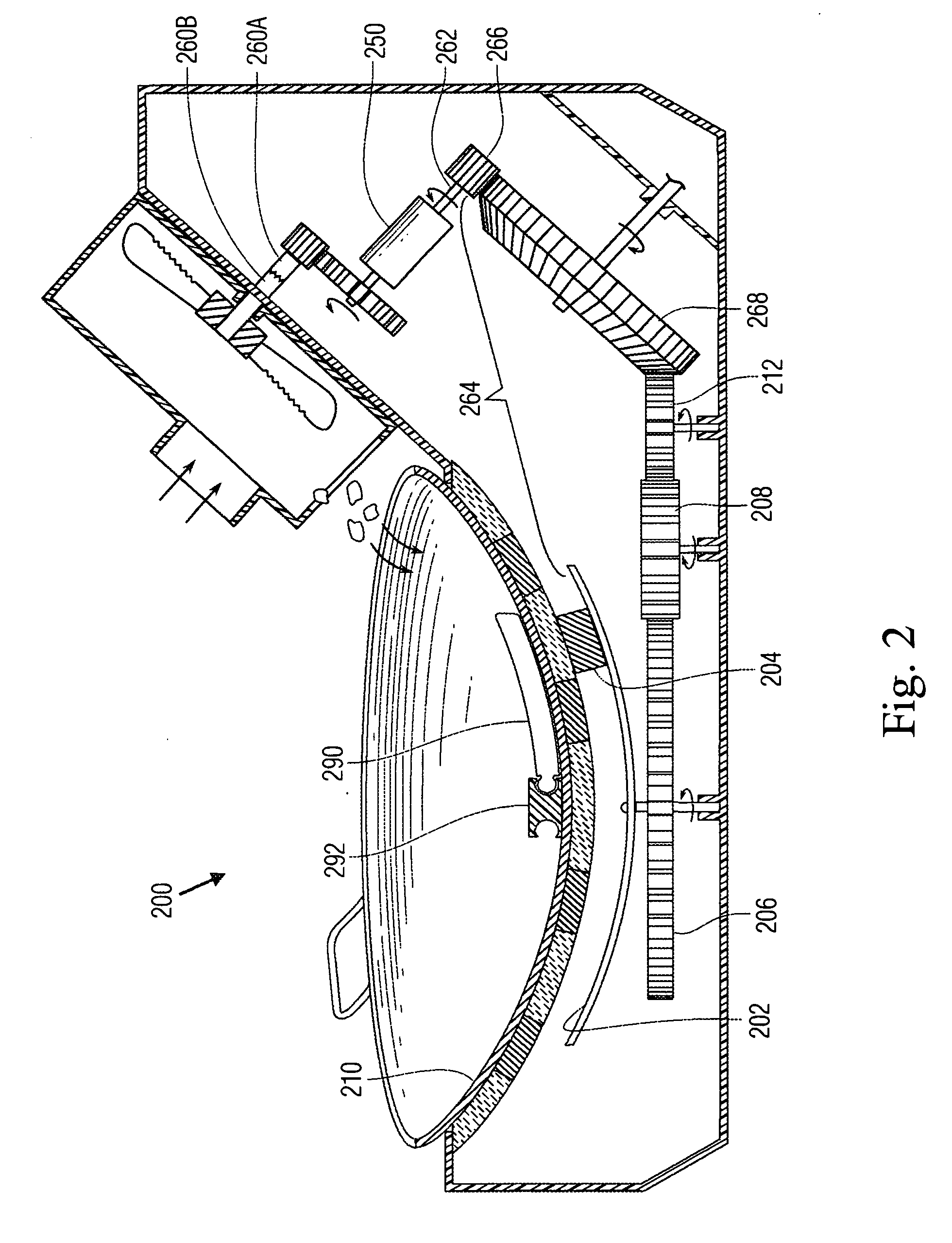 Electric wok having food processor with automatic feed