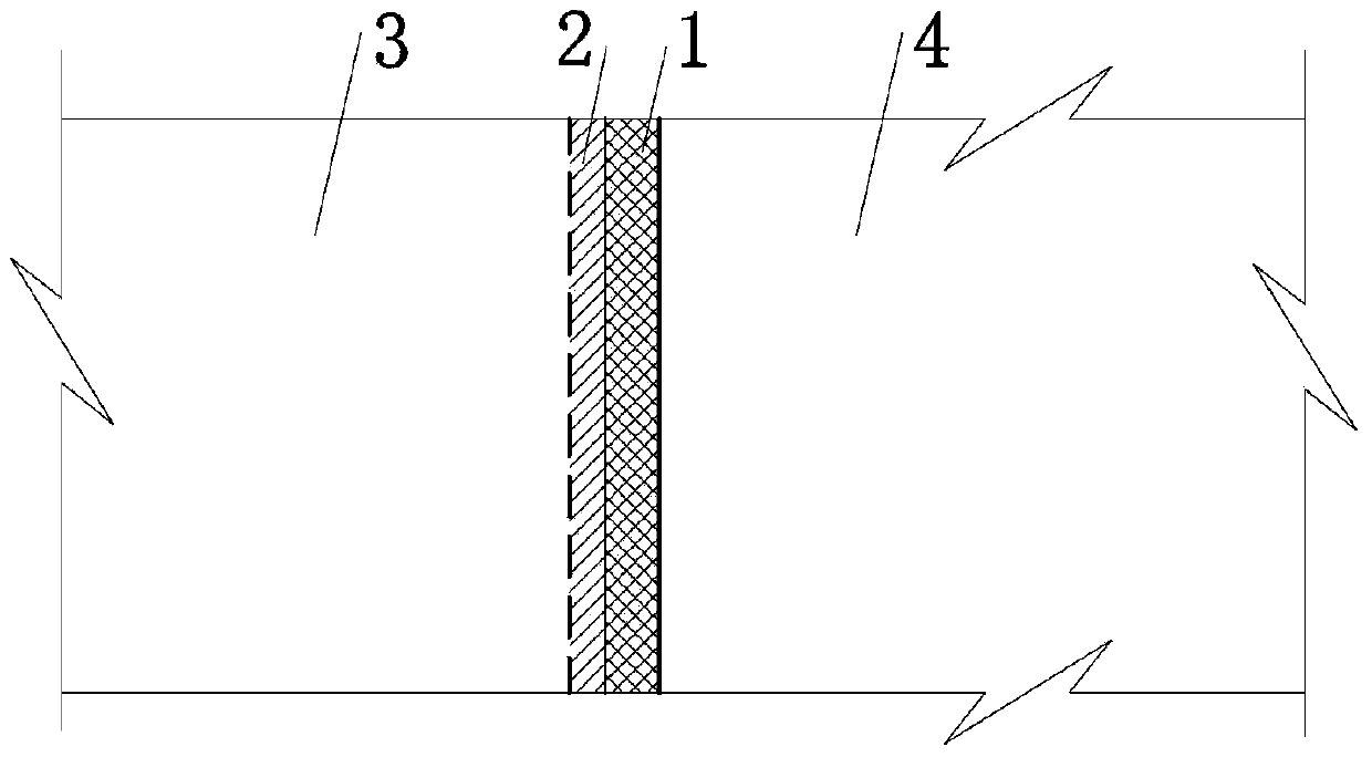 Seam structure with reversed filter function and construction method