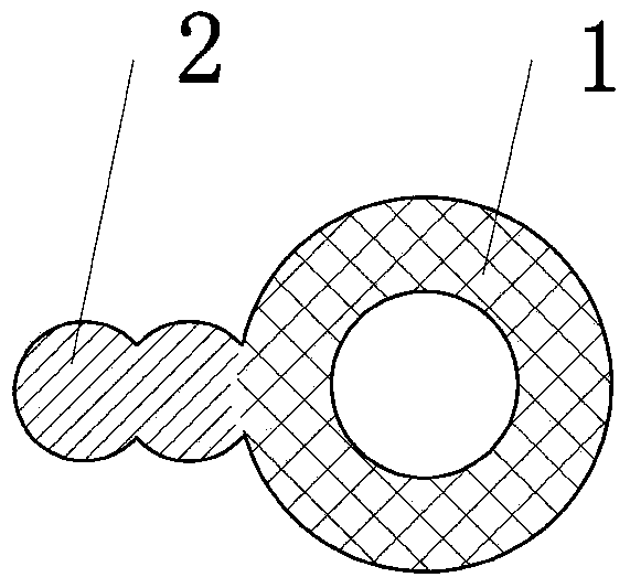 Seam structure with reversed filter function and construction method