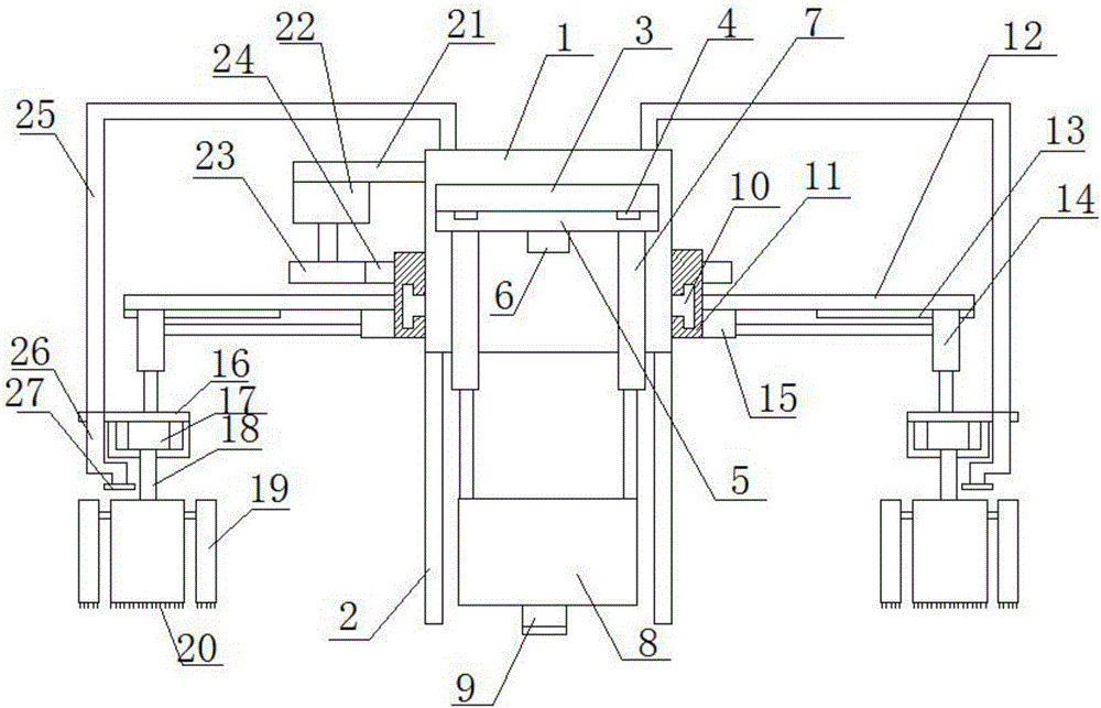 Self-balancing potholing device for tree planting