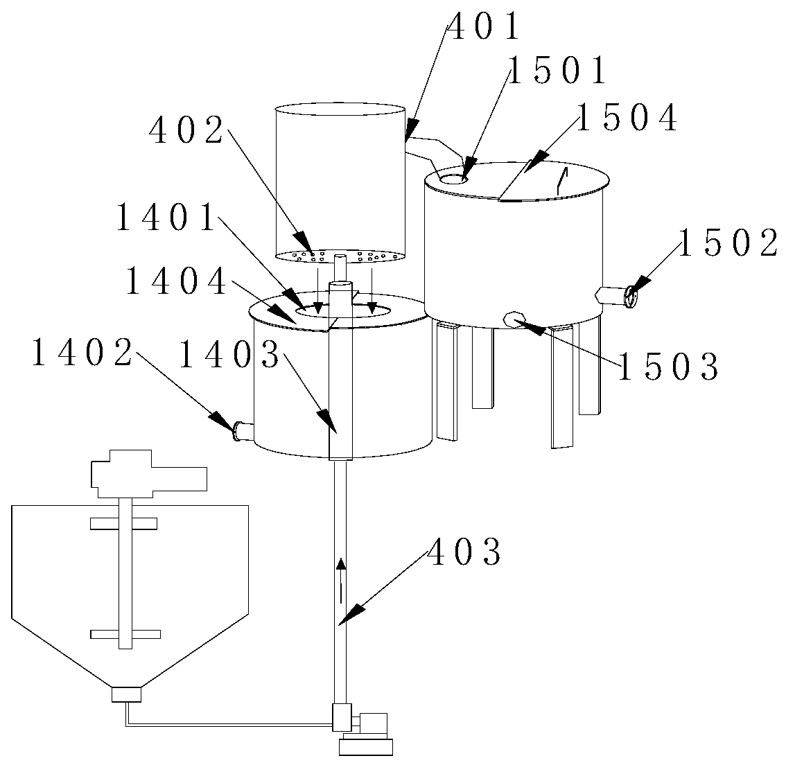 A graded treatment circulation system for producing heavy calcium carbonate