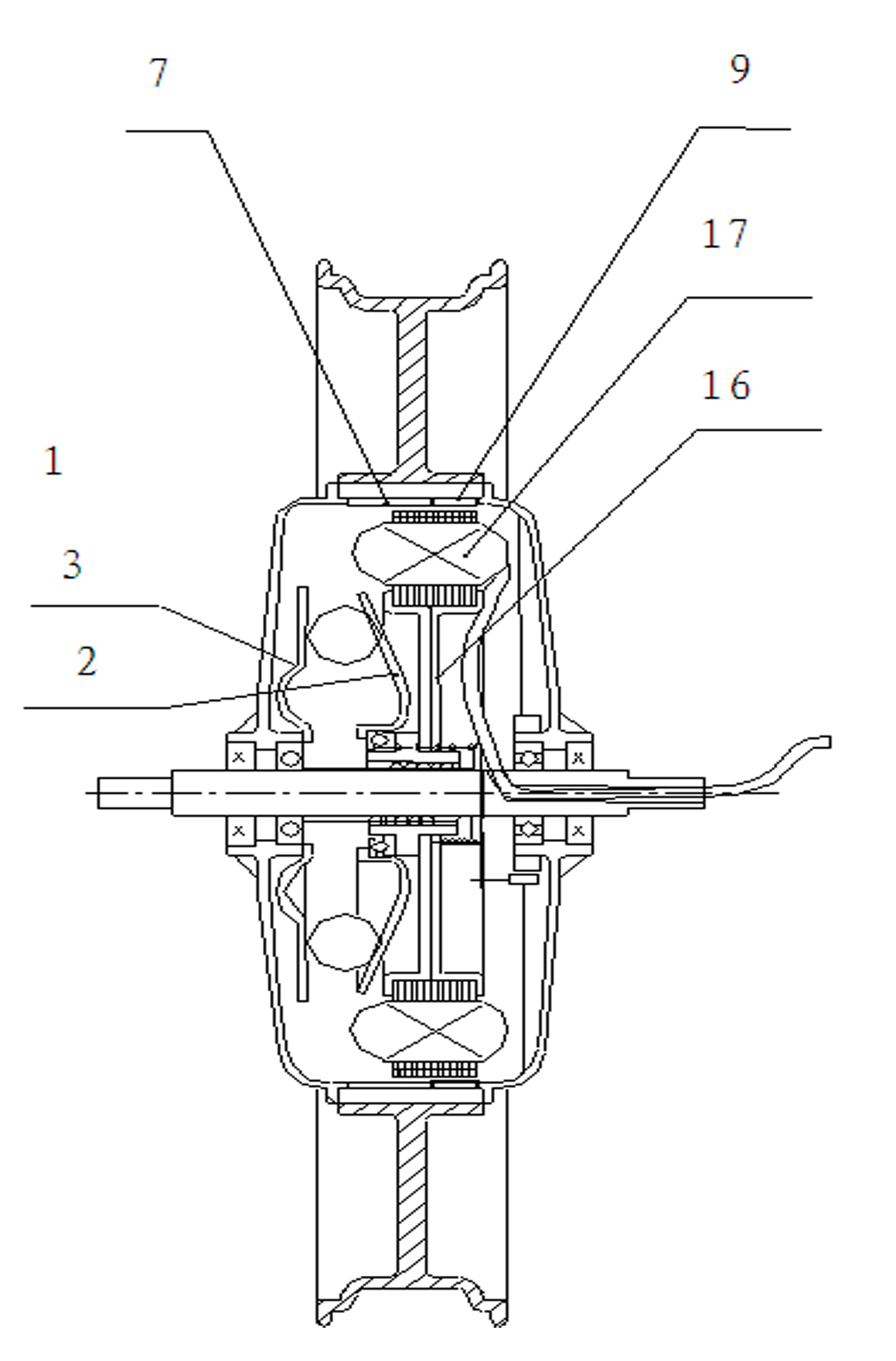 Permanent-magnet variable-speed hub motor with complementing excitation rotor