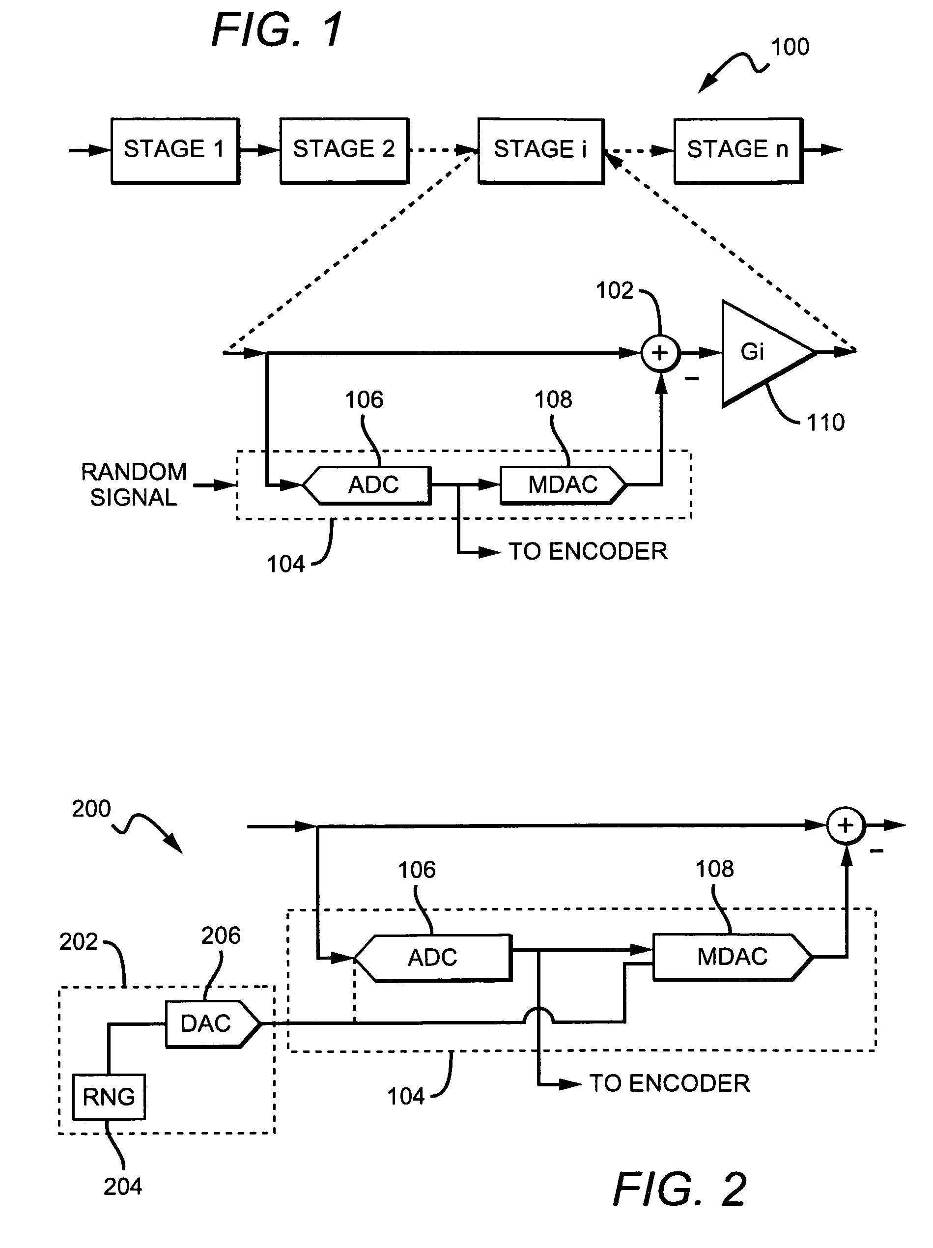 Correlation-based background calibration of pipelined converters with reduced power penalty