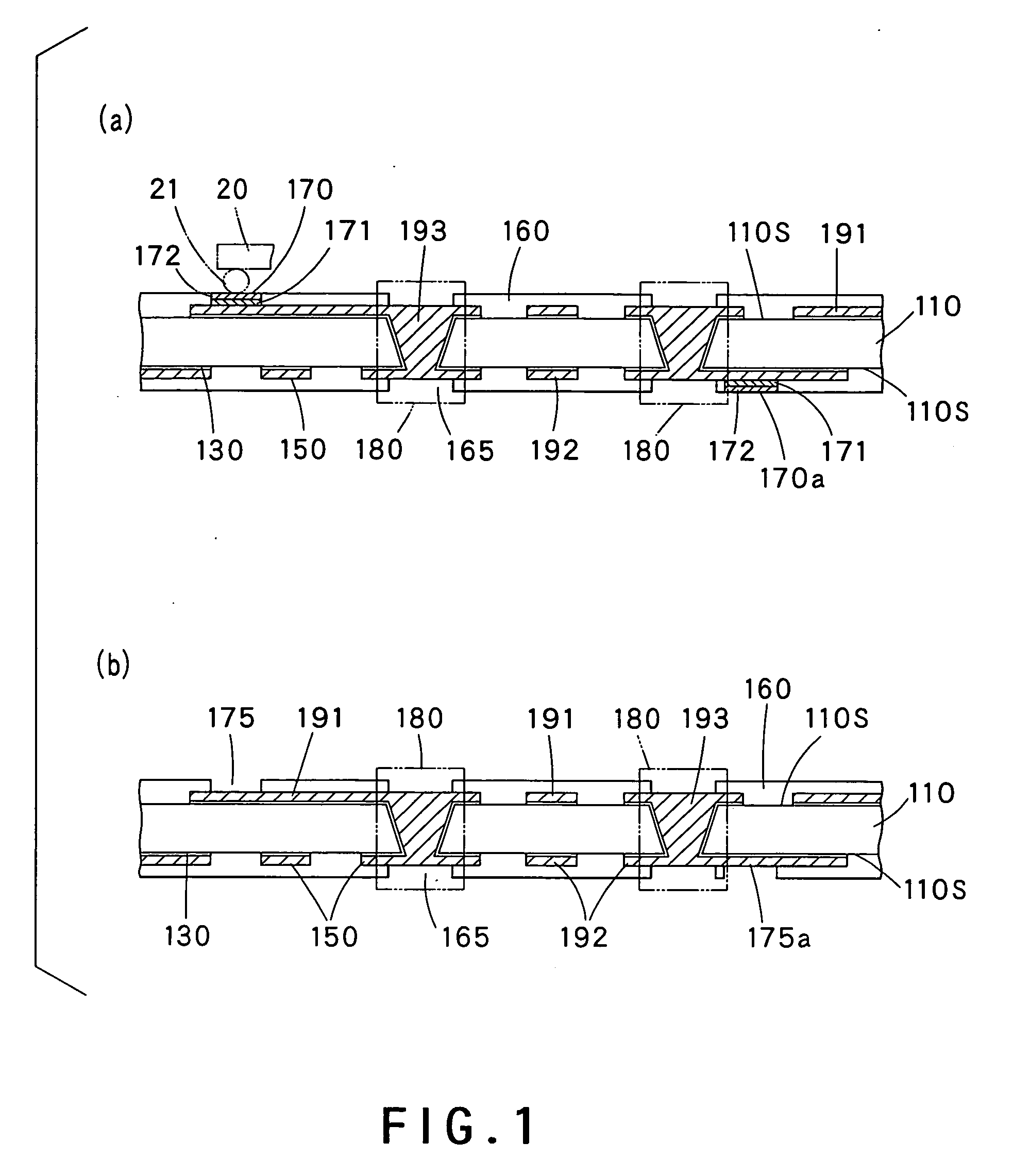 Double-sided wiring board, double sided wiring board manufacturing method, and multilayer wiring board