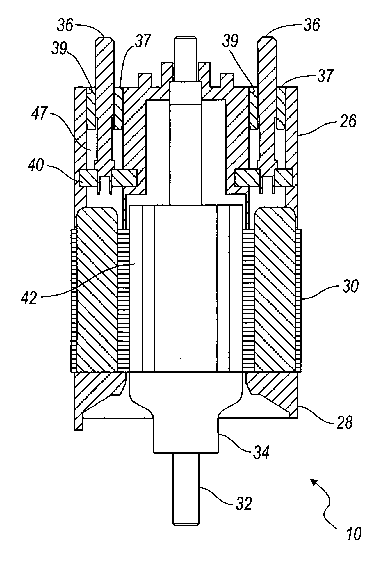 BLDC motor and pump assembly with encapsulated circuit board