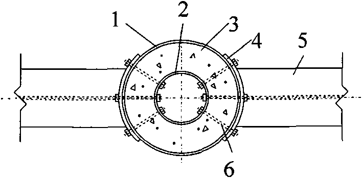 Hollow sandwich filled steel tubular column-steel beam connection adopting one-way fastening bolt