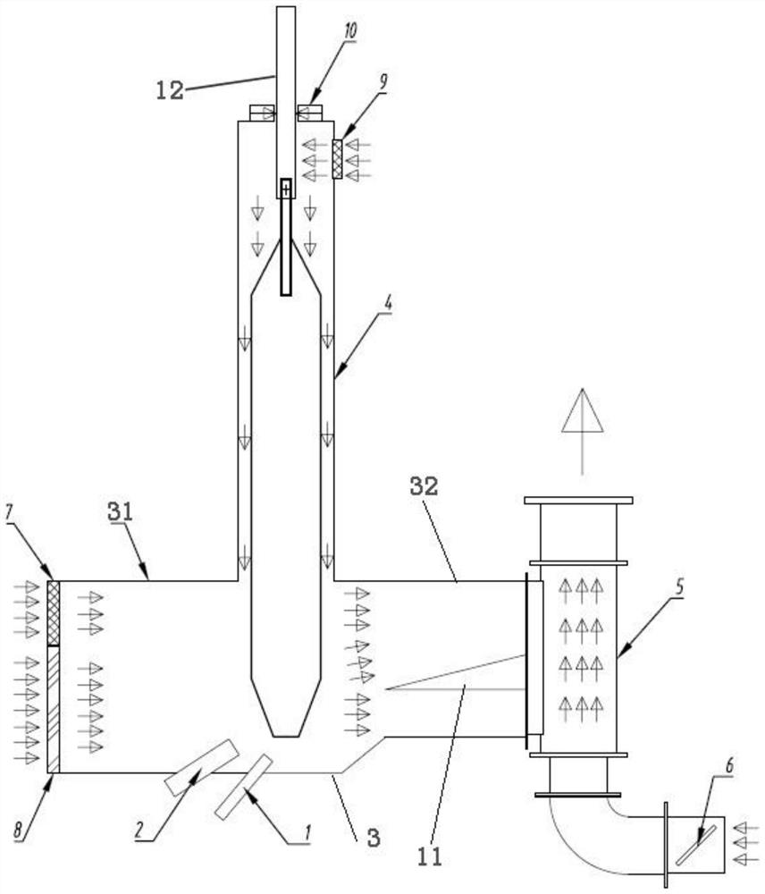 Device for improving stability of optical fiber preform prepared by VAD