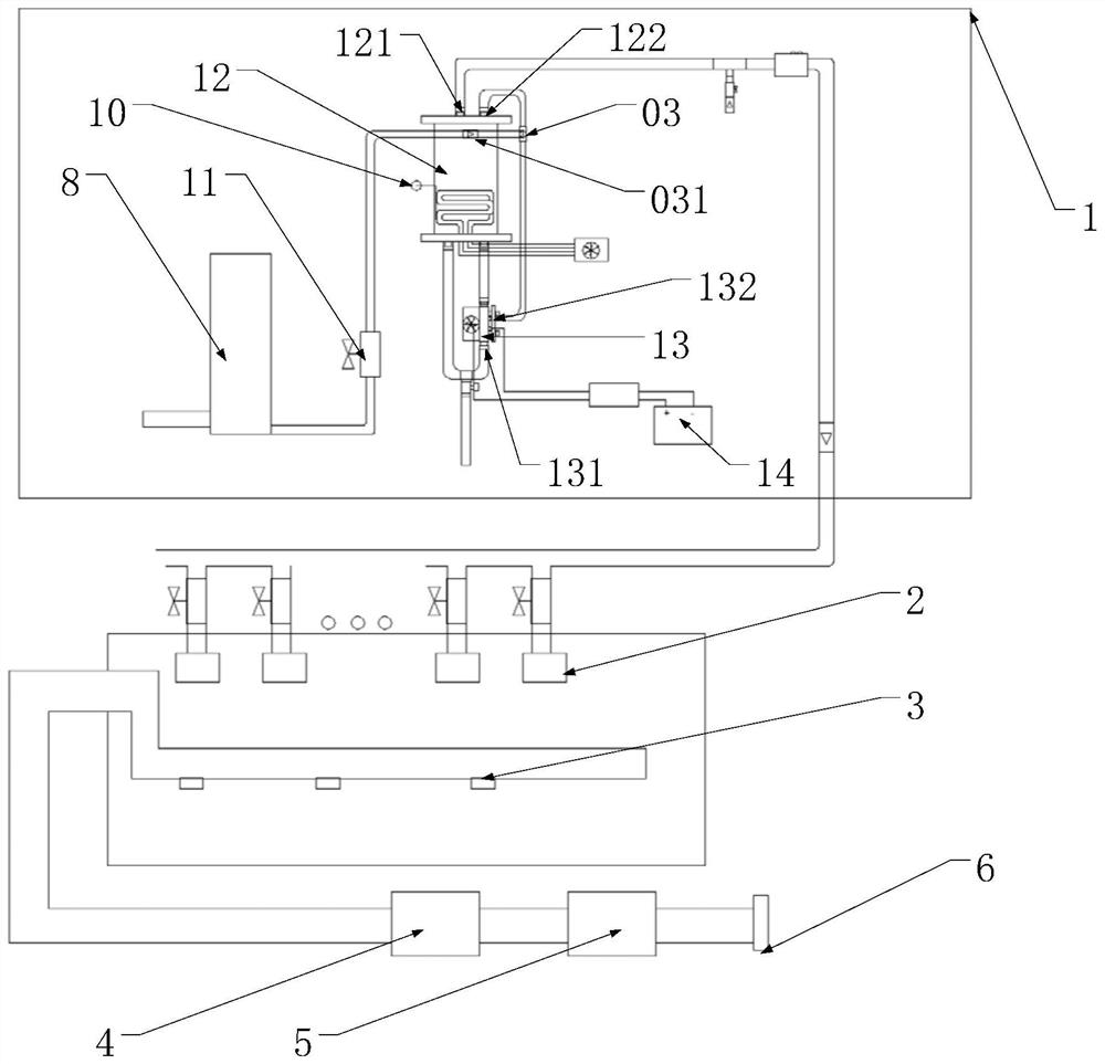 Low-voltage water electrolysis type space purification and deodorization system