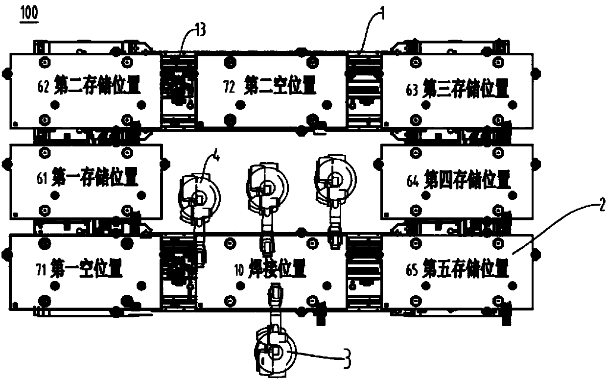 Welding tool, welding production line and welding method of vehicle