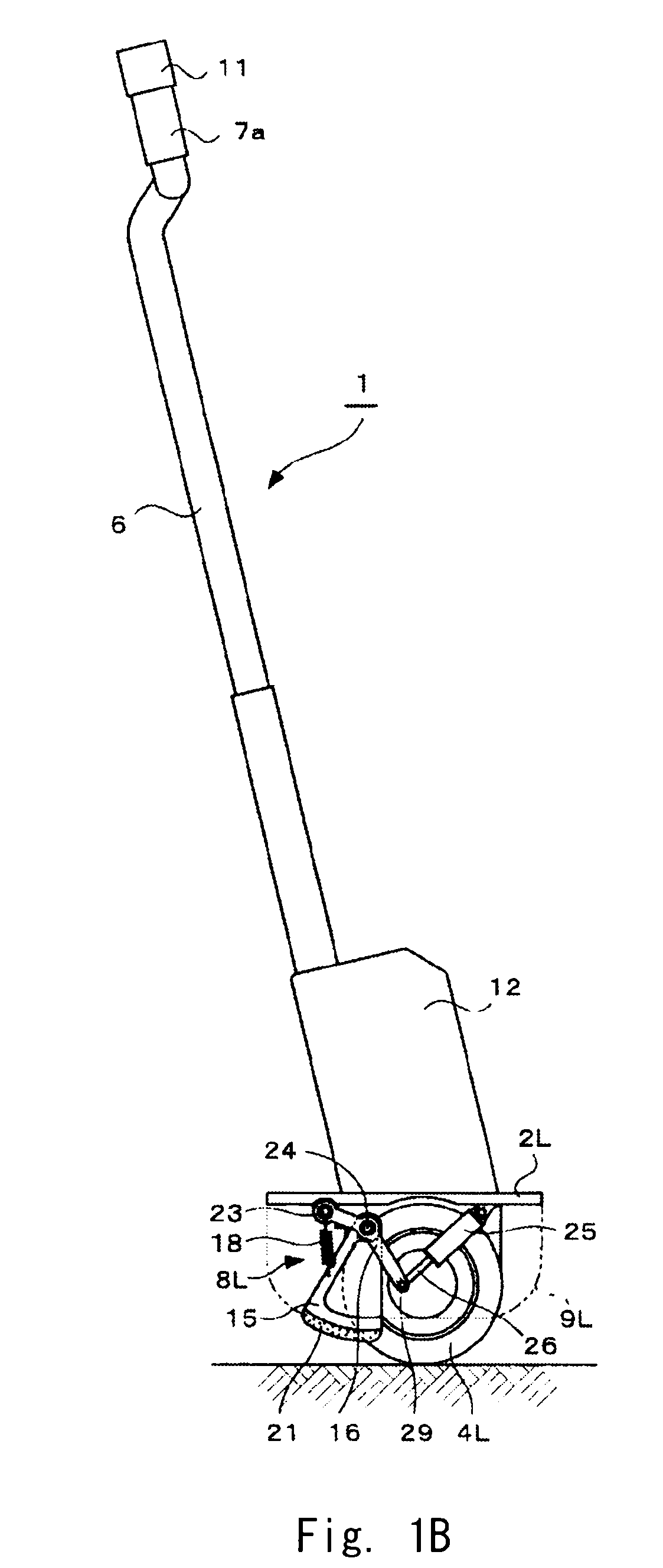 Vehicle with two parallel wheels