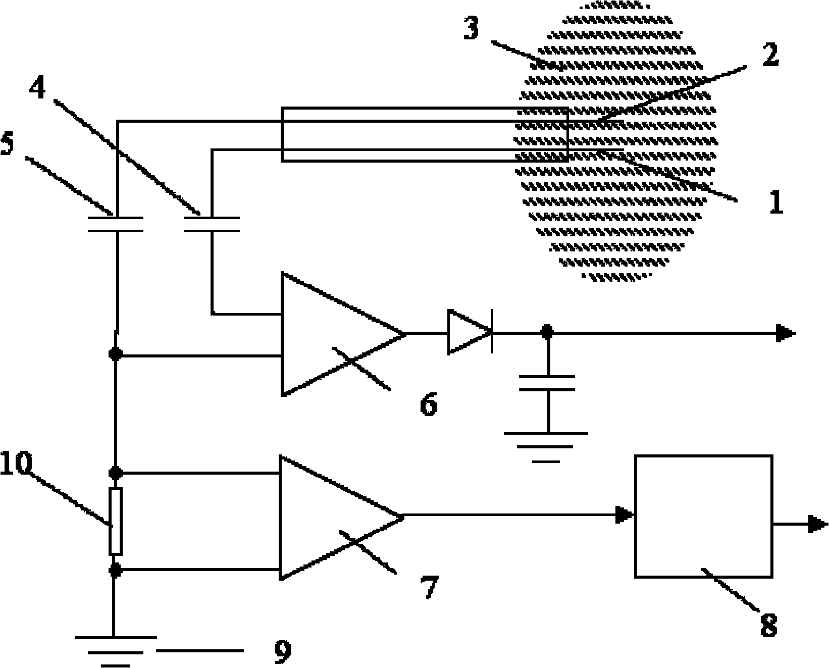 Method for diagnosing self-biased probe of radio-frequency discharge plasma