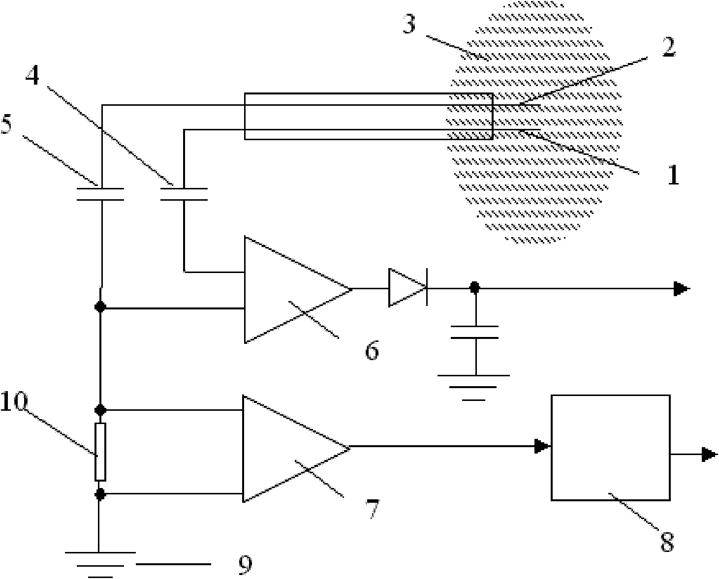 Method for diagnosing self-biased probe of radio-frequency discharge plasma