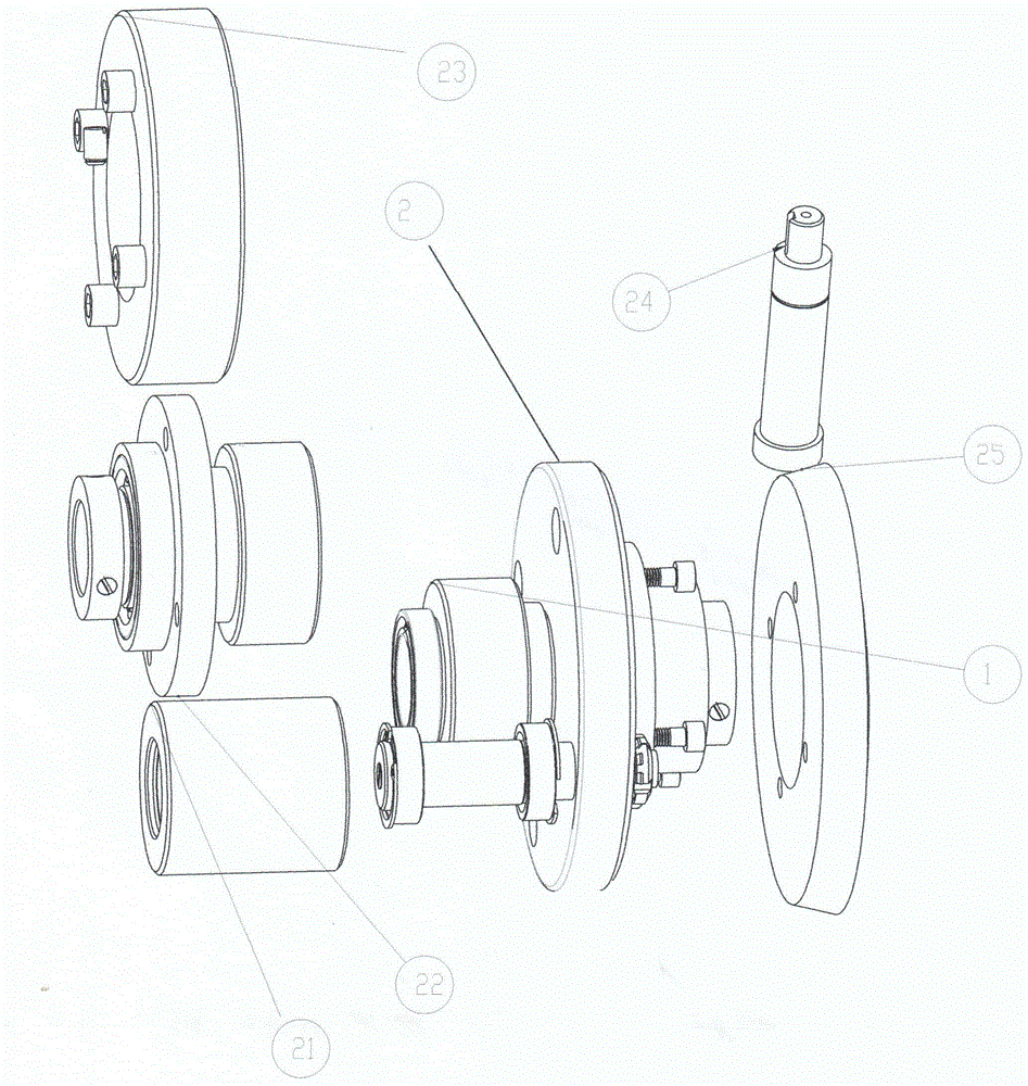 Simple differential gear of subsidiary mechanism of bottom pasting machine