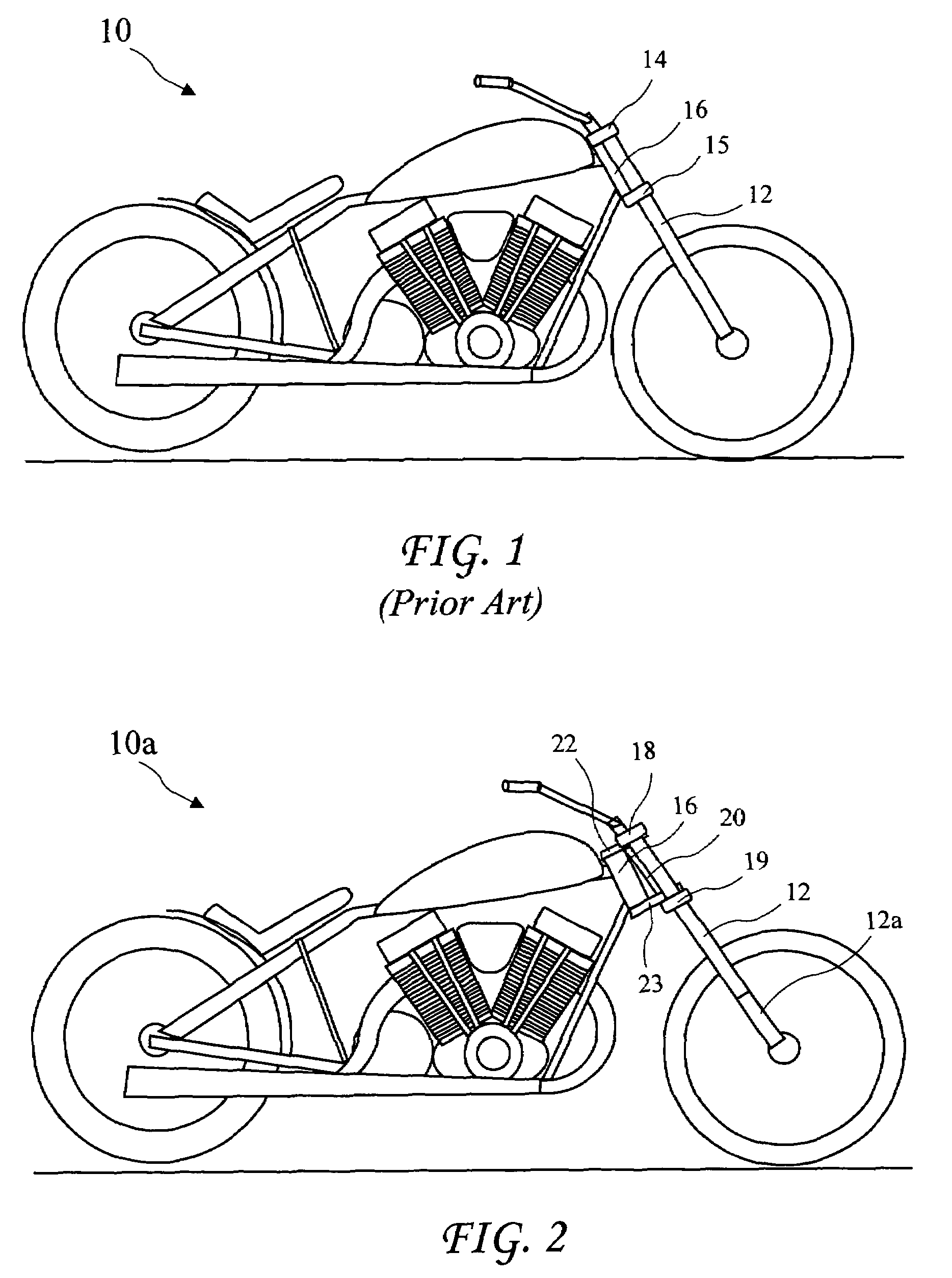 Motorcycle rake and trail adjuster