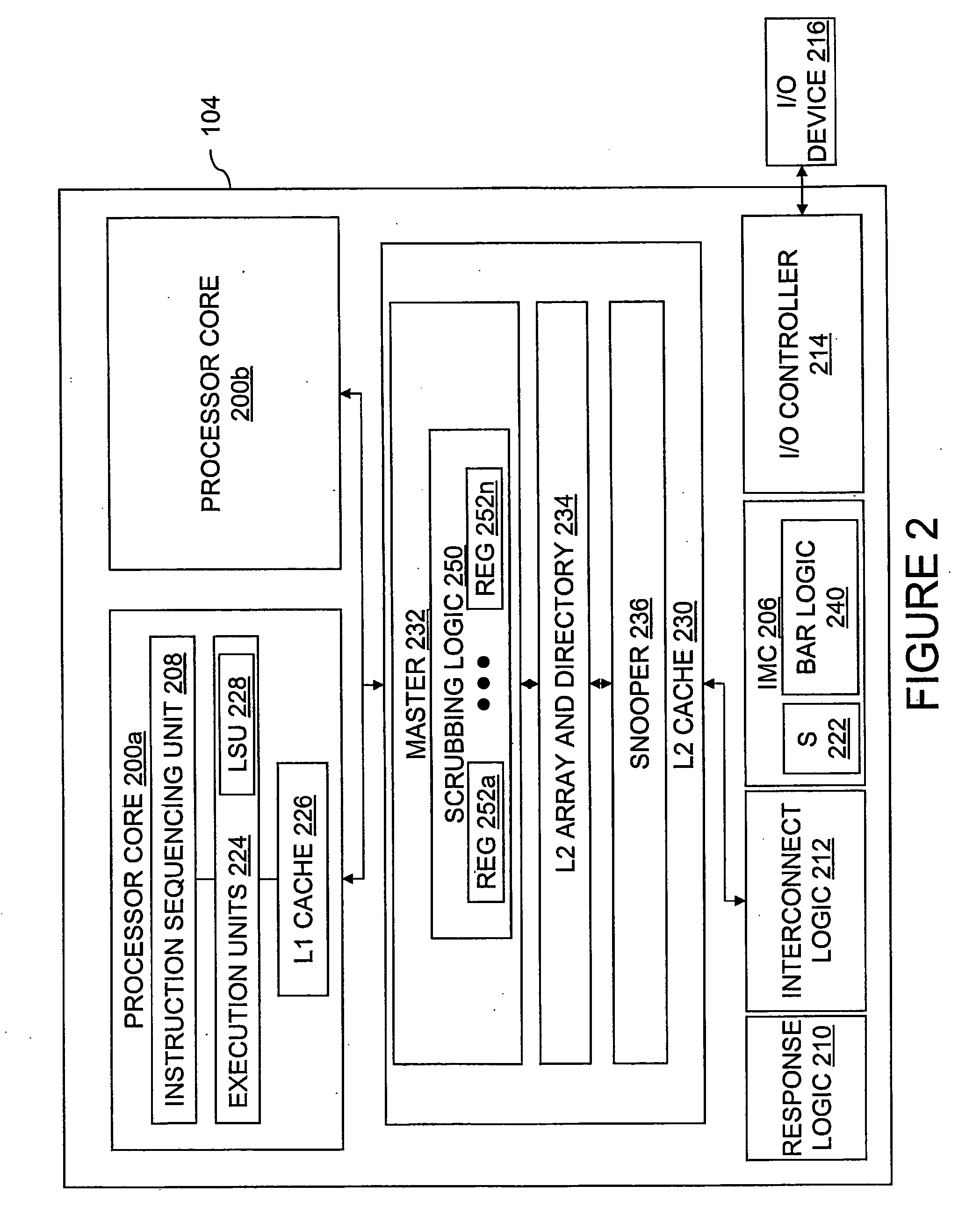 Data processing system, cache system and method for passively scrubbing a domain indication