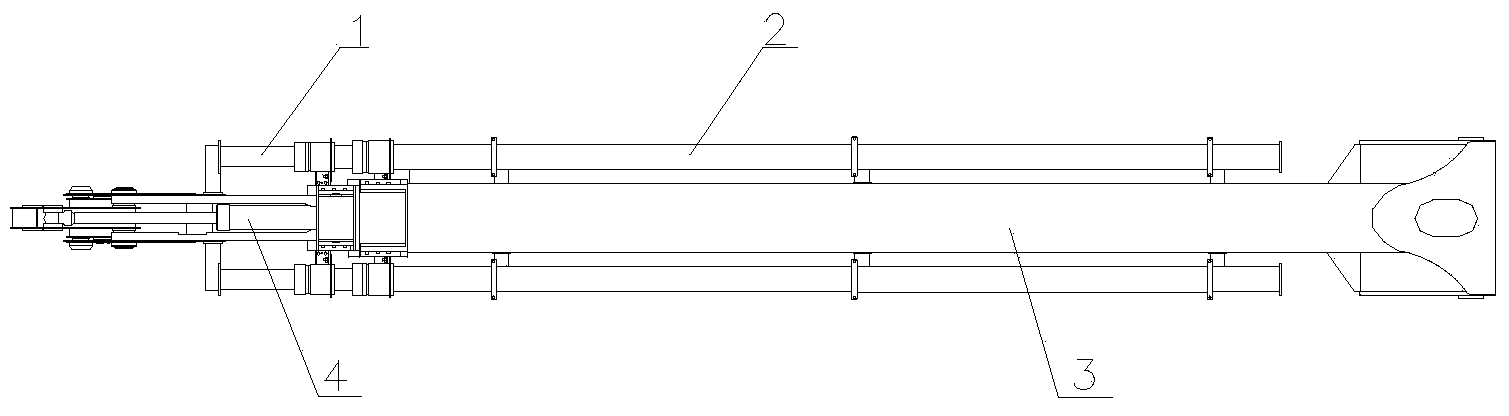 Telescopic powder conveying pipe device