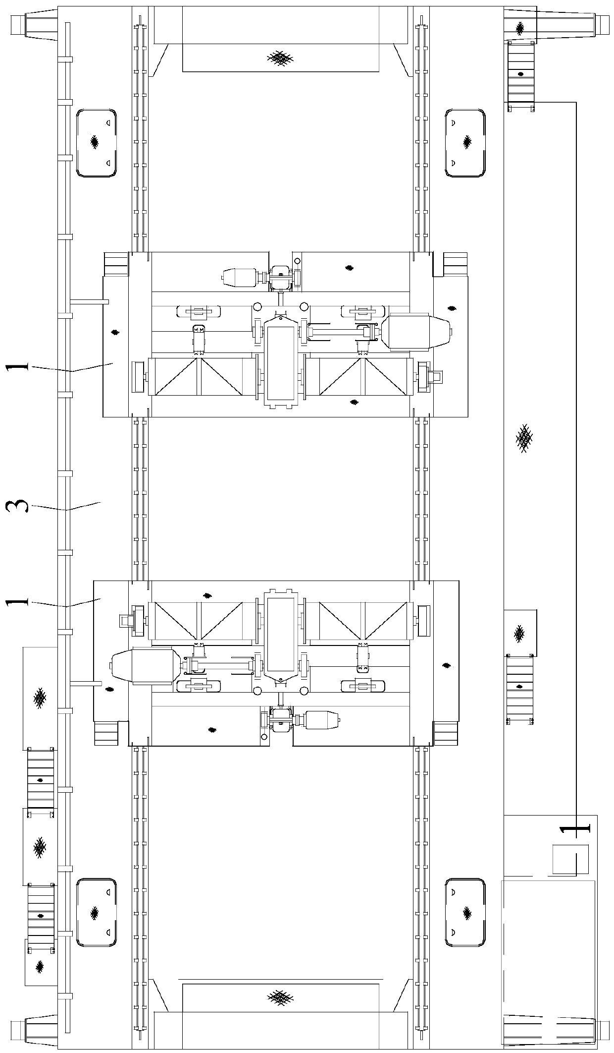 Lifting tool having four rotary lifting points and crane provided with lifting tool