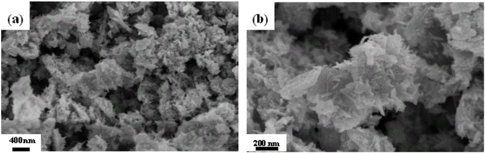 Molybdenum sulfide/ferric oxide composite material and preparation method and application thereof