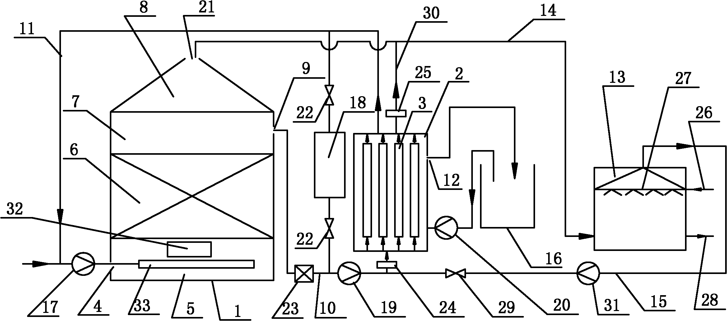 External anaerobic membrane bioreactor and waste water purification technology thereof