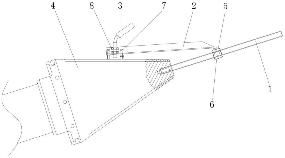 On-line surfacing device and online surfacing method for cone rollers of ring rolling machine