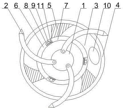 Steel pipe inner burr tool