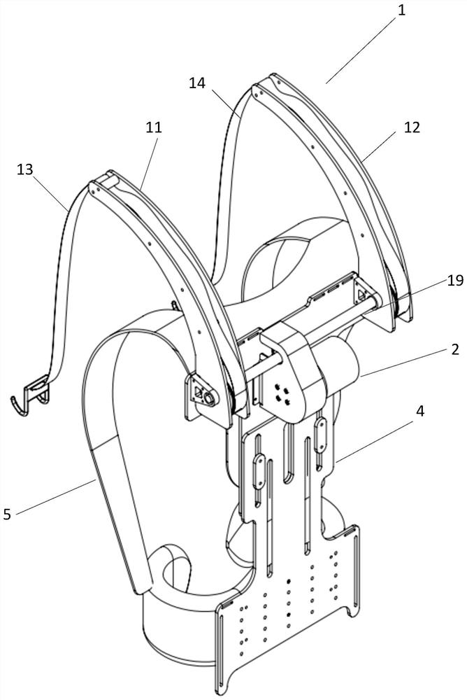 Active drawstring type upper limb assisting exoskeleton