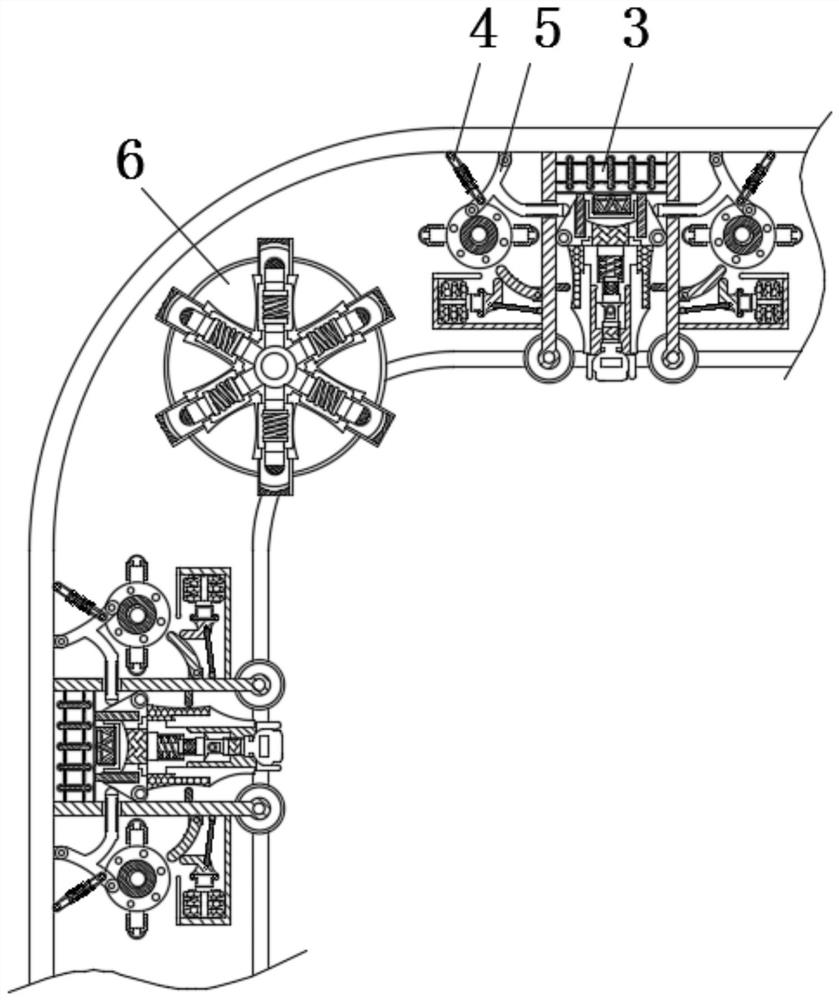 Anti-stacking auxiliary equipment for express sorting in electronic commerce