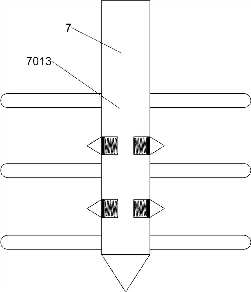 A repeatedly bending asphalt block processing device