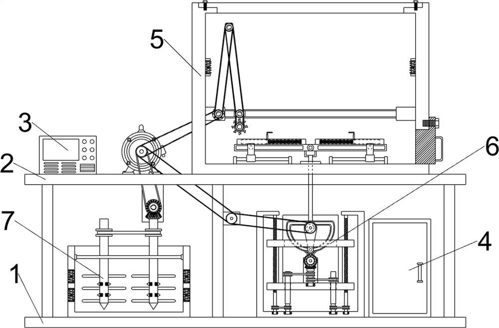 A repeatedly bending asphalt block processing device