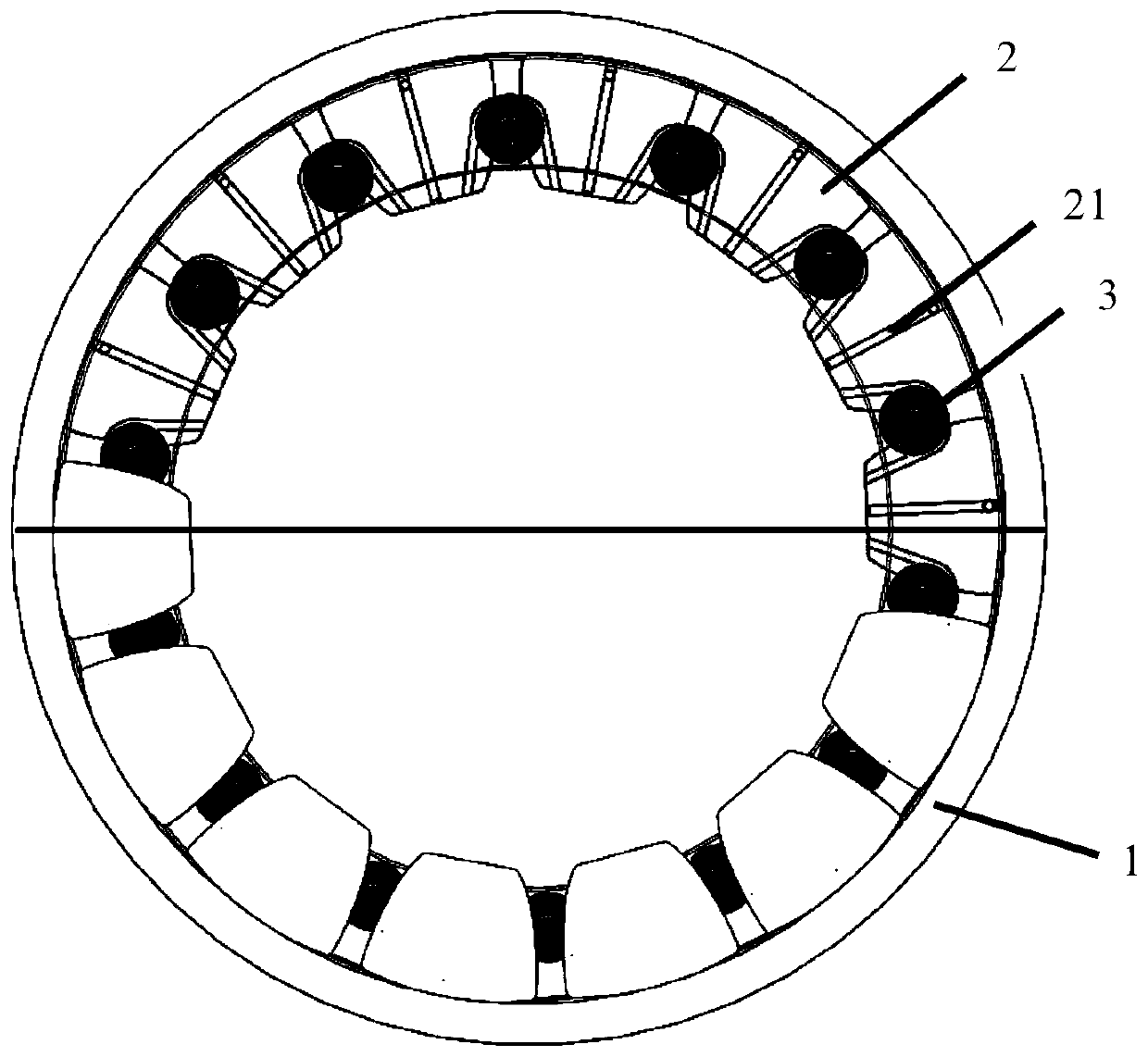 Tilting pad thrust bearing of tail gas expansion machine