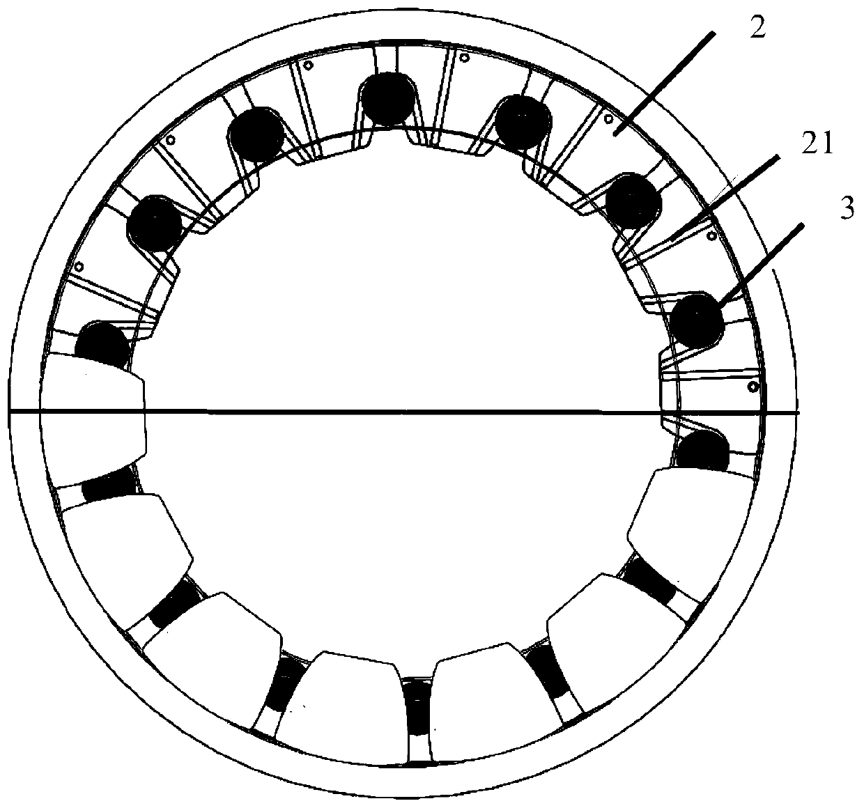 Tilting pad thrust bearing of tail gas expansion machine