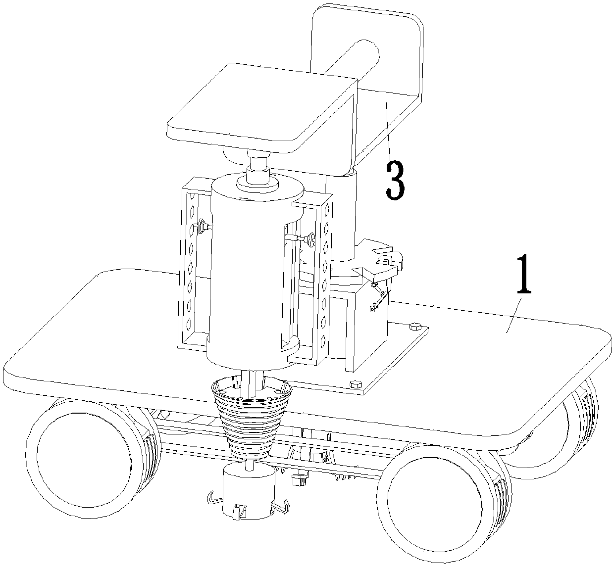 Municipal reclaimed asphalt concrete road construction machine capable of automatically shielding pipeline