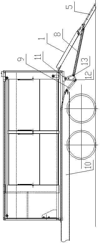 Overhead door for compartment type rescue vehicle