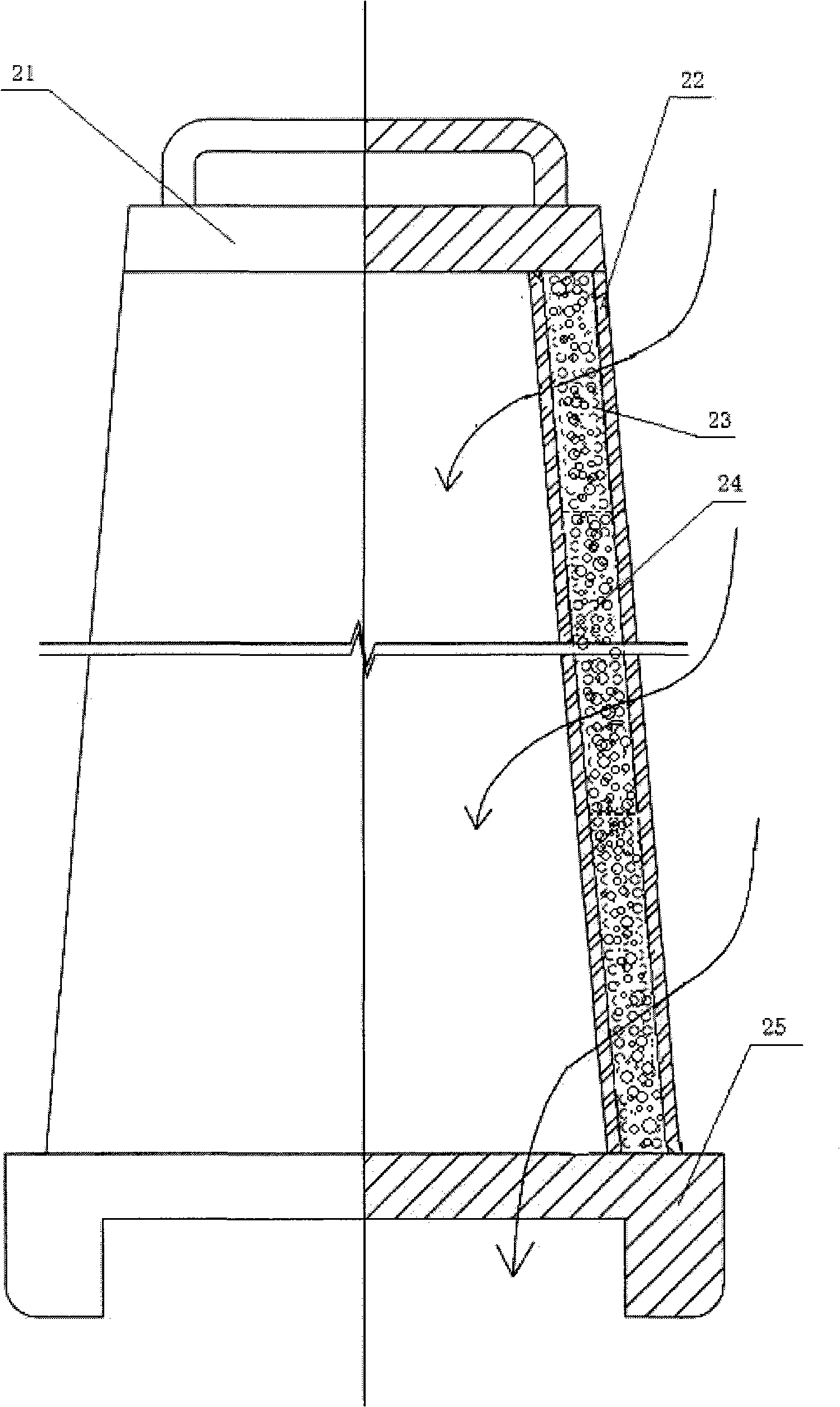 Stack core of water-cooling double-section breeding nuclear reactor as well as nuclear reactor using the same